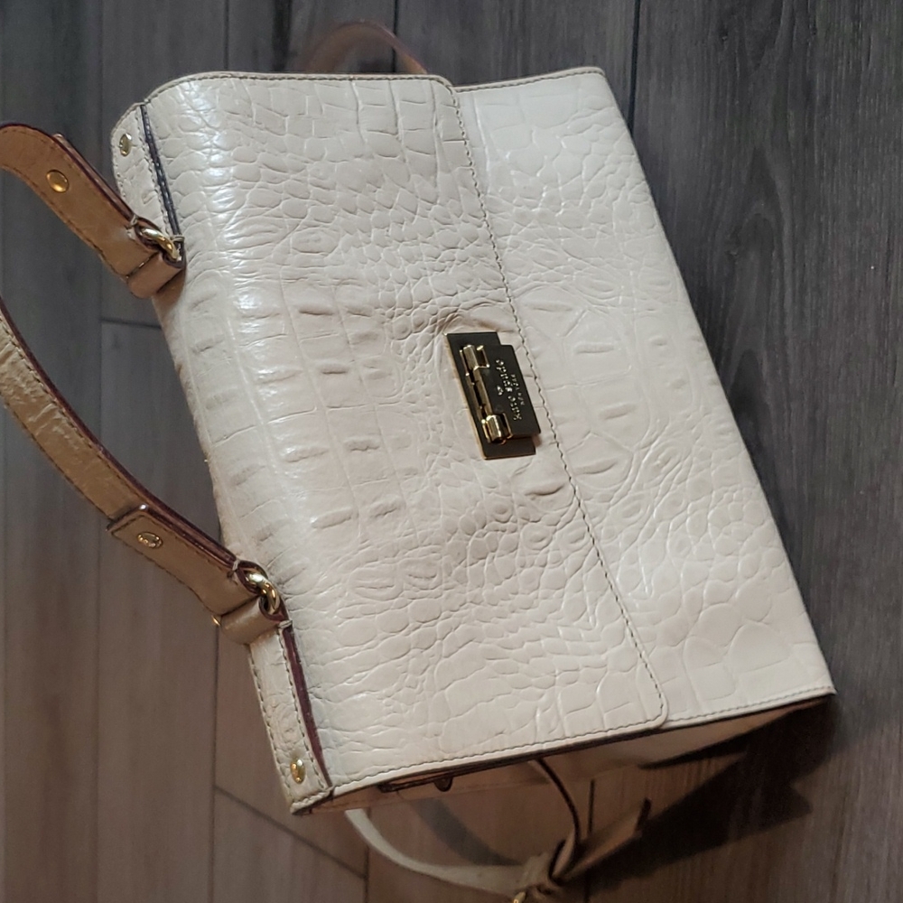 Kate Spade leather alligator satchel purse